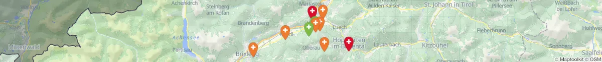 Kartenansicht für Apotheken-Notdienste in der Nähe von Wildschönau (Kufstein, Tirol)